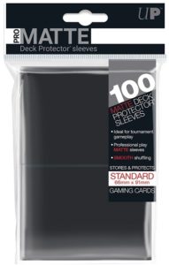 Pro-Matte Standard Size Deck Protector Sleeves: BLACK (100)