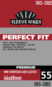 SLEEVE KINGS: Perfect Fit Mini European 44x68mm (Pack of 55)