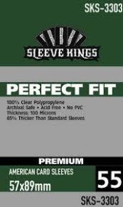 SLEEVE KINGS: Deck Protector: Perfect Fit Premium American 57x89mm (55 sleeves)